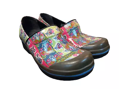 Dansko Vegan Pro WOMENS Floral Patchwork Slip On Clogs Shoes 6.5-7 EUR 37 • $29.99