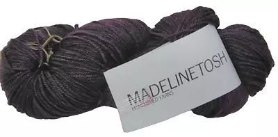 MadelineTosh Yarn Hank Pashmina Yarn In  Purple Basil  Sport Weight 75/15/10 • $29.95