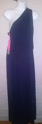 £73.74 • Buy MATTHEW WILLIAMSON One Shoulder Embellished Silk New Maxi Dress Size 4 NWT