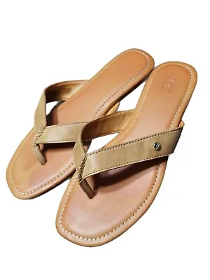 UGG Tuolumne Leather Sandals Flip-Flops Almond Color Size 9 • $19.99