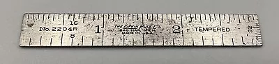 Vintage Lufkin Rule Steel 3” Inch #2204R Tempered Steel Double Sided USA • $17.99