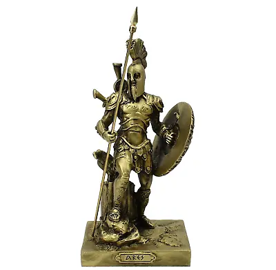 Ares Mares God Of War Statue Ancient Greek Mythology Bronzed Sculpture • $79