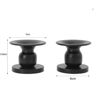 £13.37 • Buy Taper Candle Holder Set Of 2, Metal Candle Holders For Pillar Candles Black-Can