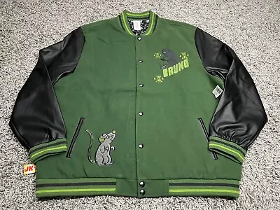 NEW Disney Jacket Adult XXL Green Black Encanto Bruno Rats Varsity Parks Mens • $79.99