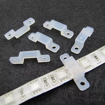 50x LED Strip Mounting Clips Brackets Holders Flexible Silicone 12mm • $6.75