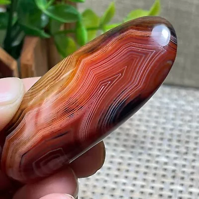 Crazy Lace SILK Banded Agate Polished Crystal Tumbled Stone Madagascar 43g A5877 • $5