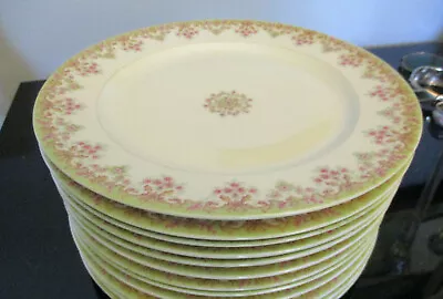 8 Antique T&V Limoges Tressemanes&Vogt Petite Pink Flowers Dinner Plates!TRV212 • $99.99