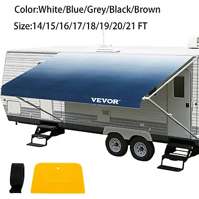 Awning Fabric Canopy 15/16/17/18/19/20 FT For RV Camper Trailer Ocean Blue Fade • $77.99