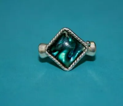 Sterling Silver Carolyn Pollack Abalone Ring   Size 5   [051GCM] • $27.99