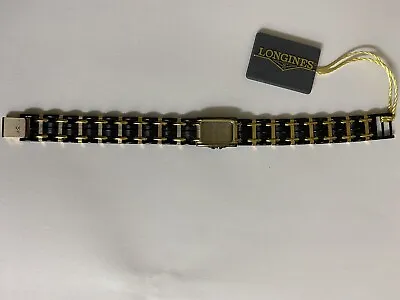 NOS Vintage Longines CMZ 5736 Women's  Watch Black And Yellow Gold Plated    • $72.21
