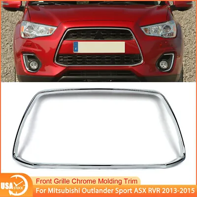 For 2013-2015 Outlander Sport ASX RVR Front Bumper Grille Chrome Molding Trim • $54.89