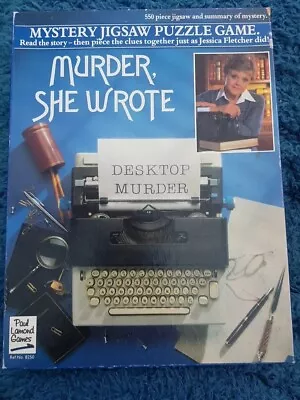 Murder She Wrote Jigsaw Puzzle The Desktop Murders 550 Pieces Complete • £14.95