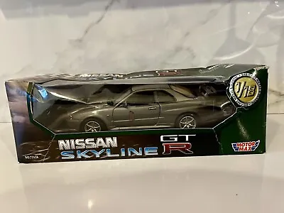 MotorMax NISSAN SKYLINE GT-R 1/18 Silver Diecast Car NIB • $69