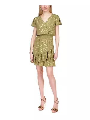 MICHAEL MICHAEL KORS Womens Green Short Sleeve Tulip Dress Petites PS • $17.99