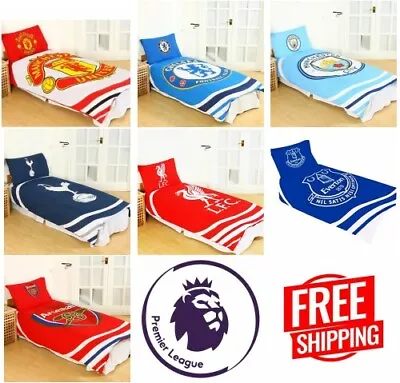 Football Clubs Duvet Cover Set Single - Arsenal Man City Chelsea & More • £21.99