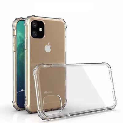 Clear Case IPhone 11 XS Max XRX/XS Bumper Transparent Soft Gel Silicone Cover • £1.95