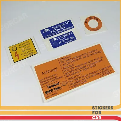 BMW E30 Facelift Labels Adhesives Engine Sticker • $16.99