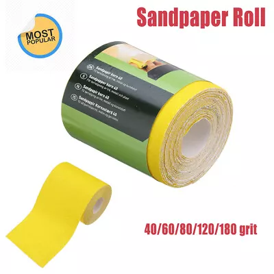 Sanding Disc Sandpaper 100 Roll PSA  Back  40 60 80 Grit Sand Paper Yellow • $16.49