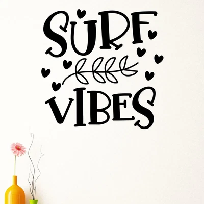 £5.98 • Buy Surf Vibes Wall Sticker Decal  Quote Sports Home Décor