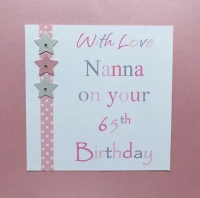 Personalised Birthday Card -Mum Grandma Nanna Gran 60th 65th 70th 75th 85th 90th • £2.95