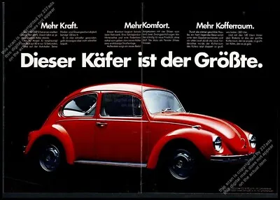 1971 VW Super Beetle 1302 Red Car Photo Volkswagen German Vintage Print Ad • $16.19