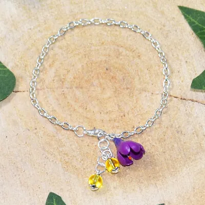 Crocus Bracelet - Hand Sculpted Colour Choice  Birthday Spring Gift Mothers Day • £11.50