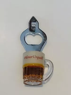 Vintage Pilsner Urquell Plastic Beer Stein Magnet Bottle Opener • $8.83