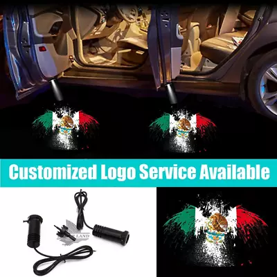 $18.99 • Buy 2Pcs Mexican Flag Car Door Led Welcome Courtesy Laser Projector Shadow Light