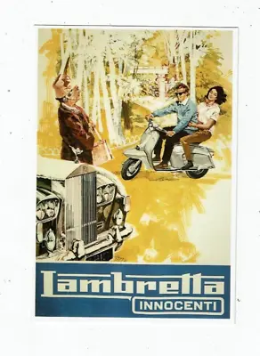 POSTCARD A MAYFAIR CARD No.BB 697 LAMBRETTA AND THE ROLLS. • £0.99