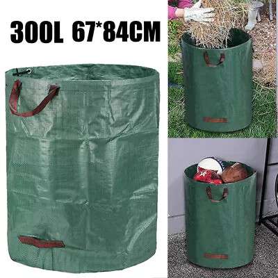 300L Garden Waste Bags Sacks With Handles Grass Leaves Refuse Storage Bag Home • £6.99