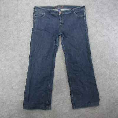 Vanity Jeans Women's 34x33 Blue Dark Wash Wide Leg Jeans • $19.99