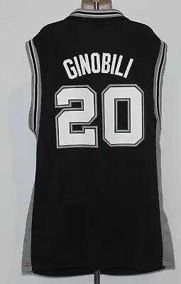 NBA San Antonio Spurs Manu Ginobili #20 Adidas Youth Large Black Jersey • $39.95