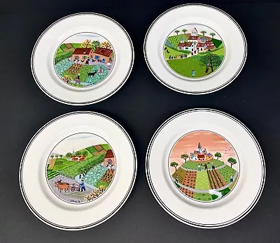 4 Villeroy & Boch China Luxembourg Design Naif 6 3/4  Bread & Butter Plates • $59.99