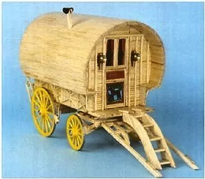 Bow Top Caravan Matchstick Construction Model Kit Matchcraft-  NEW • £26.95