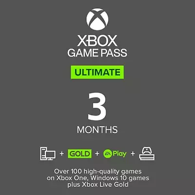 Xbox Game Pass Ultimate + Xbox Live Gold - 3 Month - Digital Code - Instant US! • $28.99