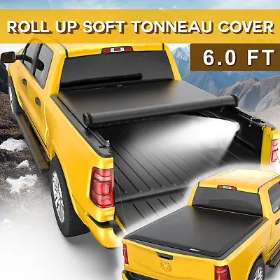 Roll Up 6FT Bed Truck Tonneau Cover For 1982-93 Chevrolet S10 GMC S15 W/Led Lamp • $134.79