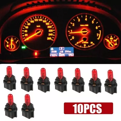10Pcs RED T5 SMD Car Parts Dashboard Instrument Panel LED Lights Bulbs • $14.98