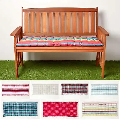 Garden Bench Cushion 2/3 Seater Indoor & Outdoor Furniture Seat Pad • £27.99