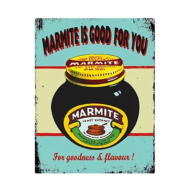 Marmite Inspired Advert Vintage Retro Style Metal Sign Kitchen Café Bar Pub Shed • £4.99