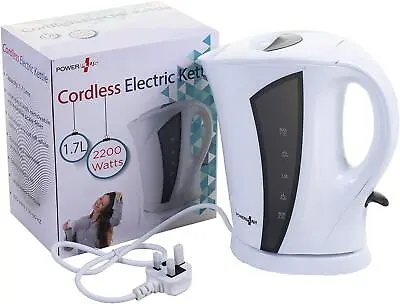 £13.49 • Buy Powerplus Cordless Electric Kettle Rapid Boil 1.7L 2200W  (White)