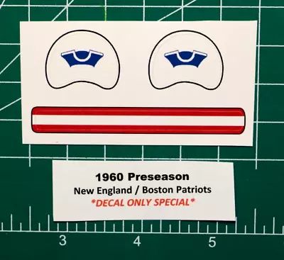 1960 Preseason Boston/NE Patriots Football Gumball Helmets *DIECUT DECALS ONLY* • $2