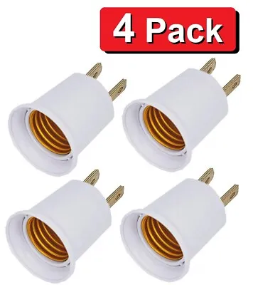 High Quality 4 Pack Outlet To Socket Adapter Plug-in Light To Light Bulb E26 E27 • $12.10