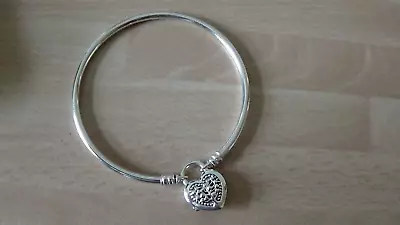 Pandora Silver Bangle With Family Tree Clasp ( Boxed). Length 20cms • £6.50