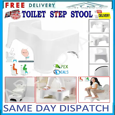 £9.90 • Buy Bathroom &toilet Step Stool Non Slip Bath Squatty Potty Squat Aid Piles Relief