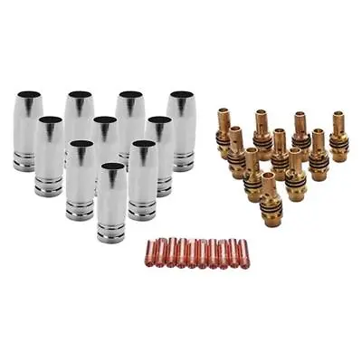 30Pcs Consumables Mig Torch Gas Nozzle TIP Holder For 15AK Welding Torch • £10.84