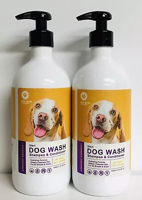 2 Bottles Paw Wow Co. ~ Lavender Coconut 2-in-1 Dog Wash 21.5 Fl Oz Each • $34.99