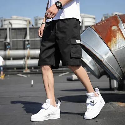 Men Casual Fashion Chino Cargo Shorts Pants Multi Pockets Summer Beach Trousers • $16.99