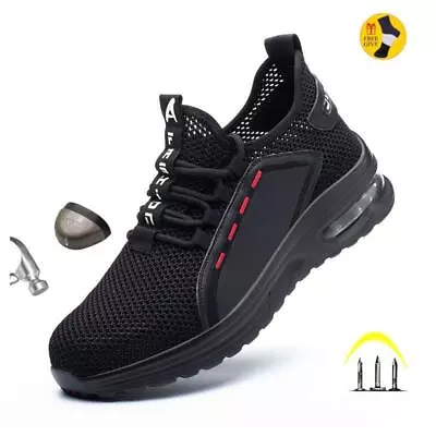 Tenis Zapatos Calzado Con Punta De Acero Zapato De Seguridad Para Mujer Hombre • $38.99