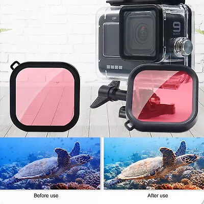 3*Protective Frame Case Diving Cover Lens Filters FOR GoPro Hero 9/10 Underwater • $17.66
