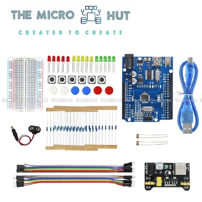 £14.45 • Buy UNO R3 Electronics Starter Kit MB102 LED Photoresistor Breadboard For Arduino